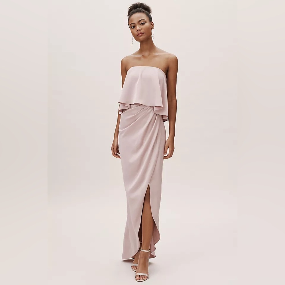 NWT Anthropologie BHLDN Layne Strapless Maxi Dress Size 2 Wedding Bridesmaid